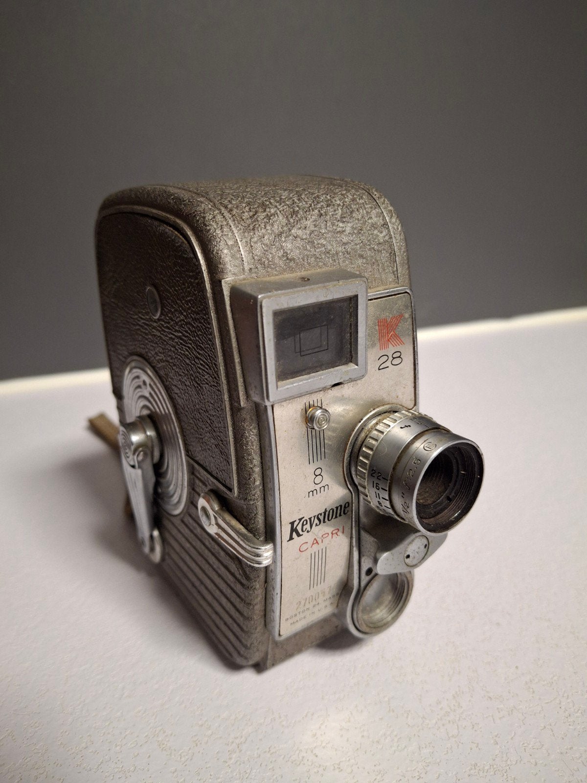 Vintage Filmcamera Keystone Capri 8 mm Model K28 jaren 50, Verzamelen, Ophalen of Verzenden, 1940 tot 1960, Filmcamera