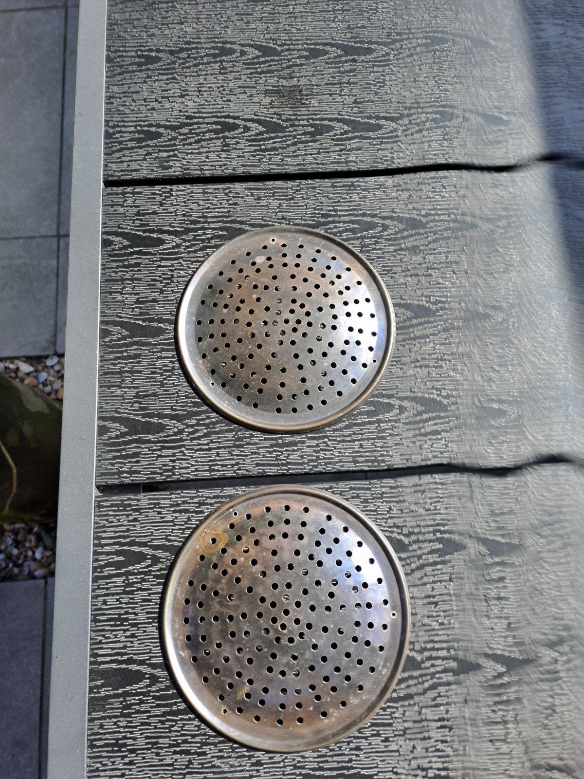 2x Vintage Geperforeerde  spekkast  rooster,s, Ophalen of Verzenden