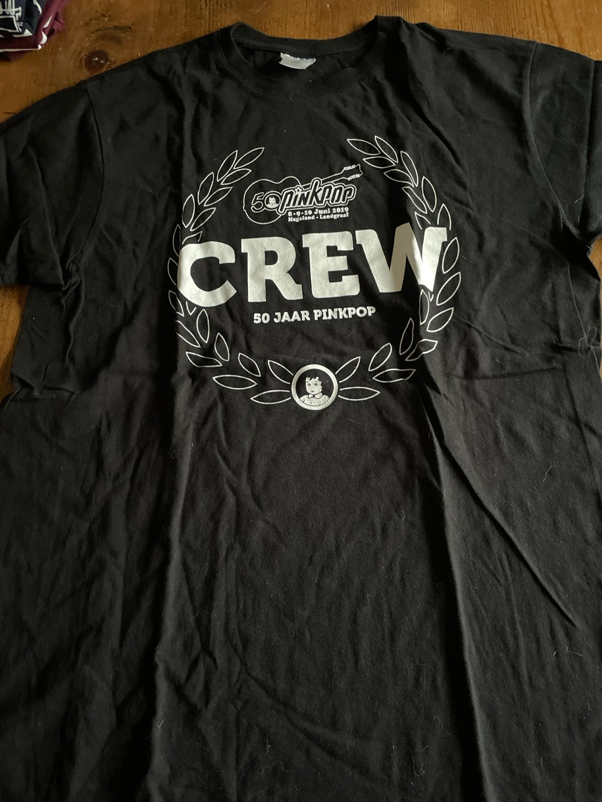 Pinkpop 2019 Crew T-shirt - Zo goed als nieuw, Ophalen of Verzenden, Zo goed als nieuw, Maat 52/54 (L), Zwart