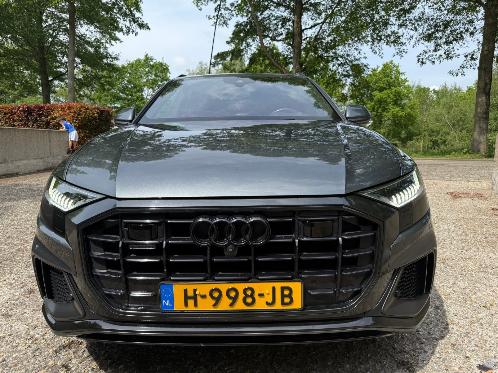 Audi Q8 50 TDI Quattro 286PK Tiptronic 2018 Grijs, Auto's, Audi, Automaat, Diesel, Particulier, Dealer onderhouden