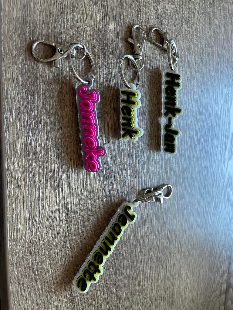 Naam sleutelhanger - Andere kleur mogelijk., Ophalen of Verzenden, Nieuw, Overige typen