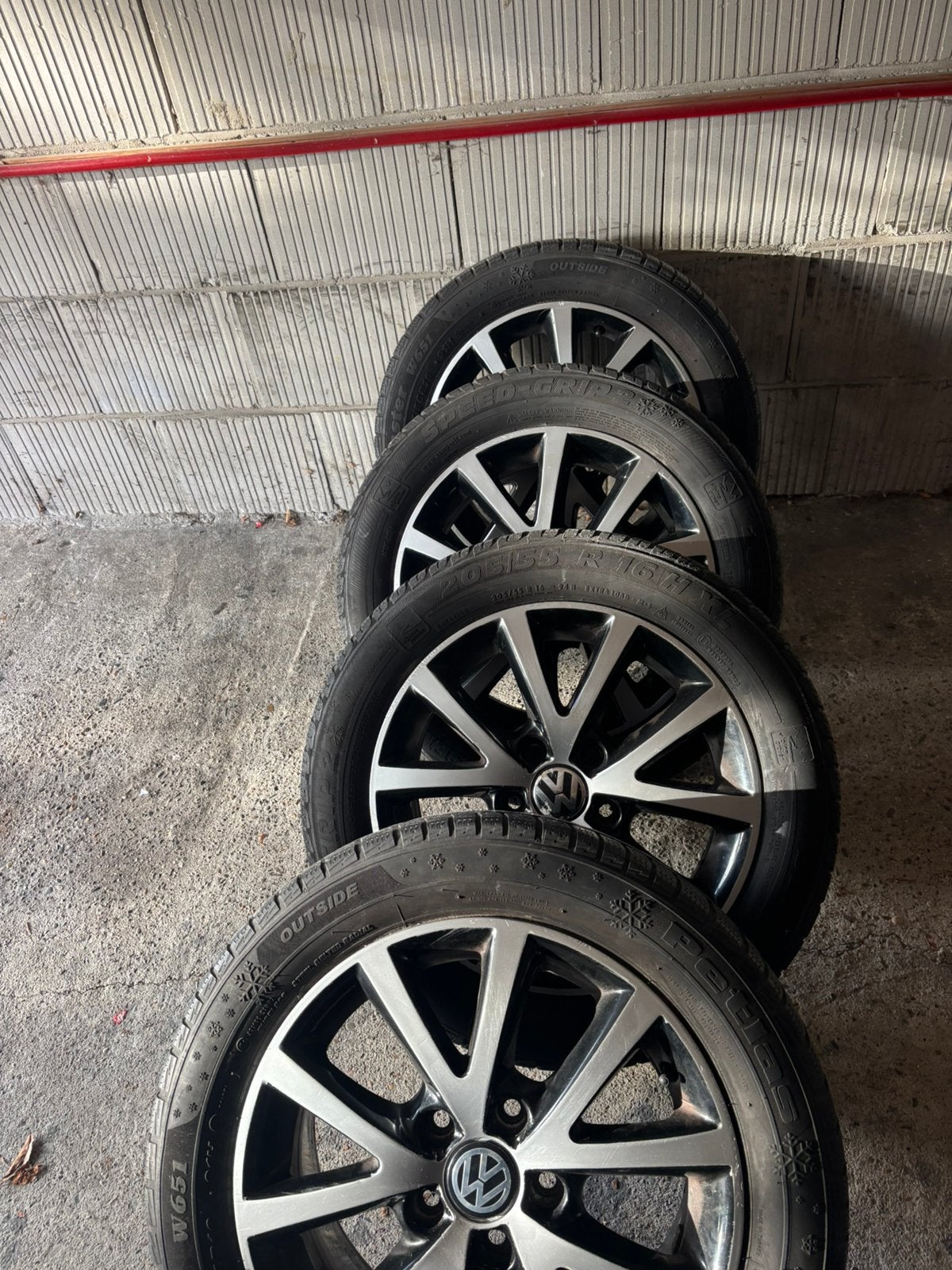 Velgen met banden Touran Golf caddy jeeta passat, Auto-onderdelen, Gebruikt, 16 inch, Banden en Velgen, All Season