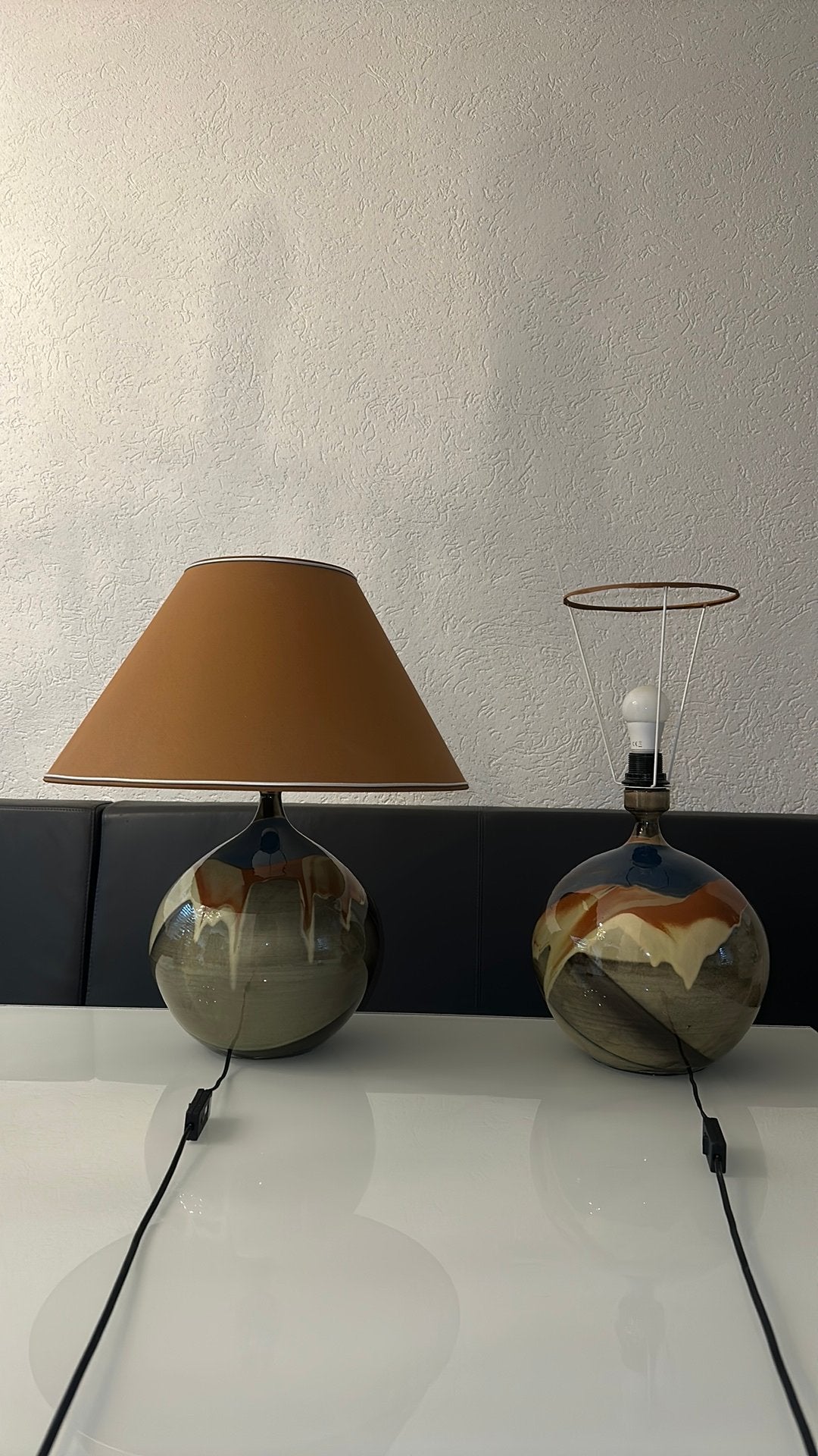 vintage keramische tafellampen, Ophalen of Verzenden, Zo goed als nieuw