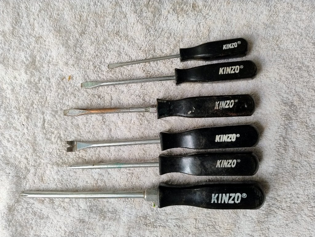 kinzo set 6 stuks plat kruis priem, Doe-het-zelf en Verbouw, Ophalen of Verzenden, Gebruikt, Gereedschapsset, Overige merken