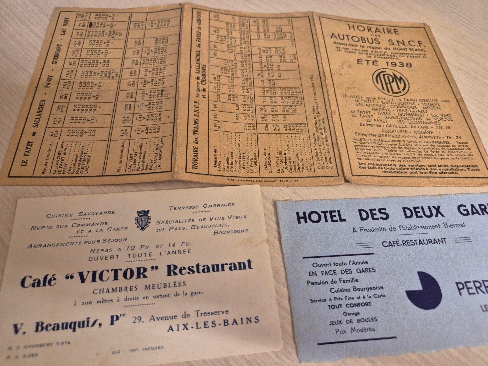 oude 1938 SNCF Frans touringcar bus vervoer kaart izgst, Ophalen of Verzenden, Gelezen