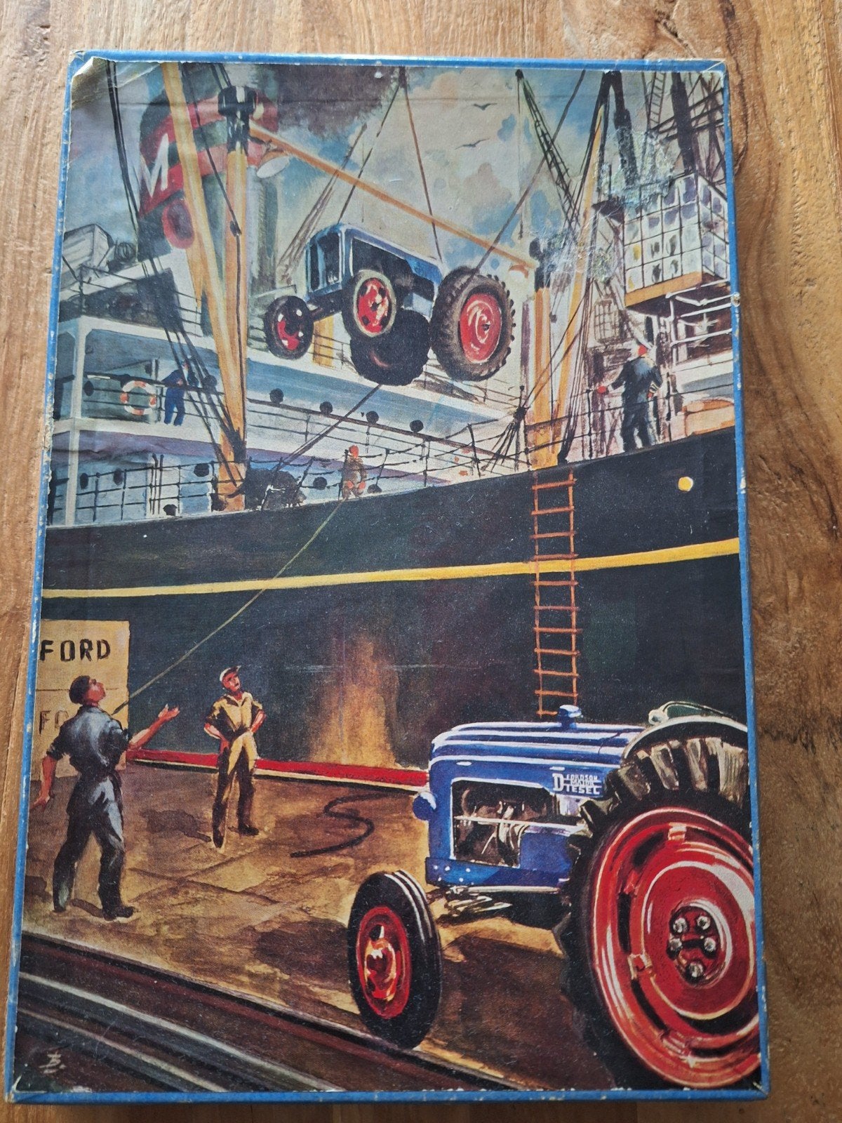 Oude Fordson Major tractor legpuzzel, compleet in originele, Ophalen of Verzenden, Minder dan 500 stukjes, Gebruikt, Legpuzzel