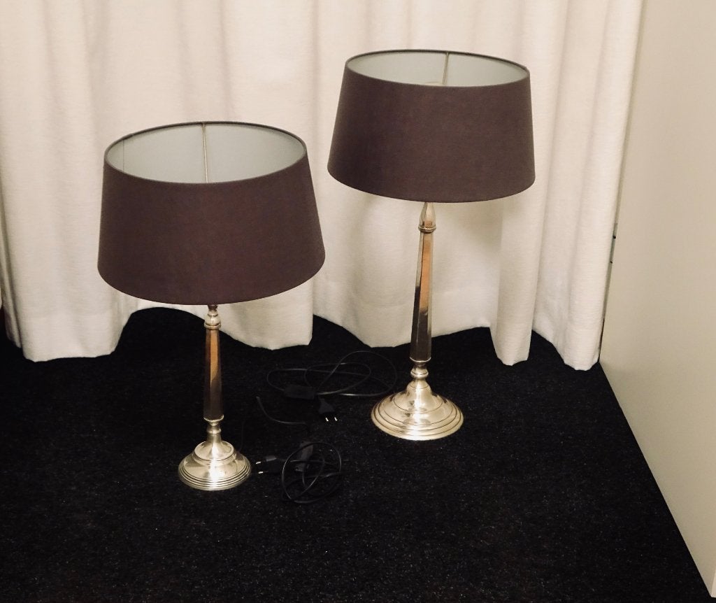 2 mooie schemerlampen, Ophalen, Met schakelaar, E27 (groot), Zo goed als nieuw