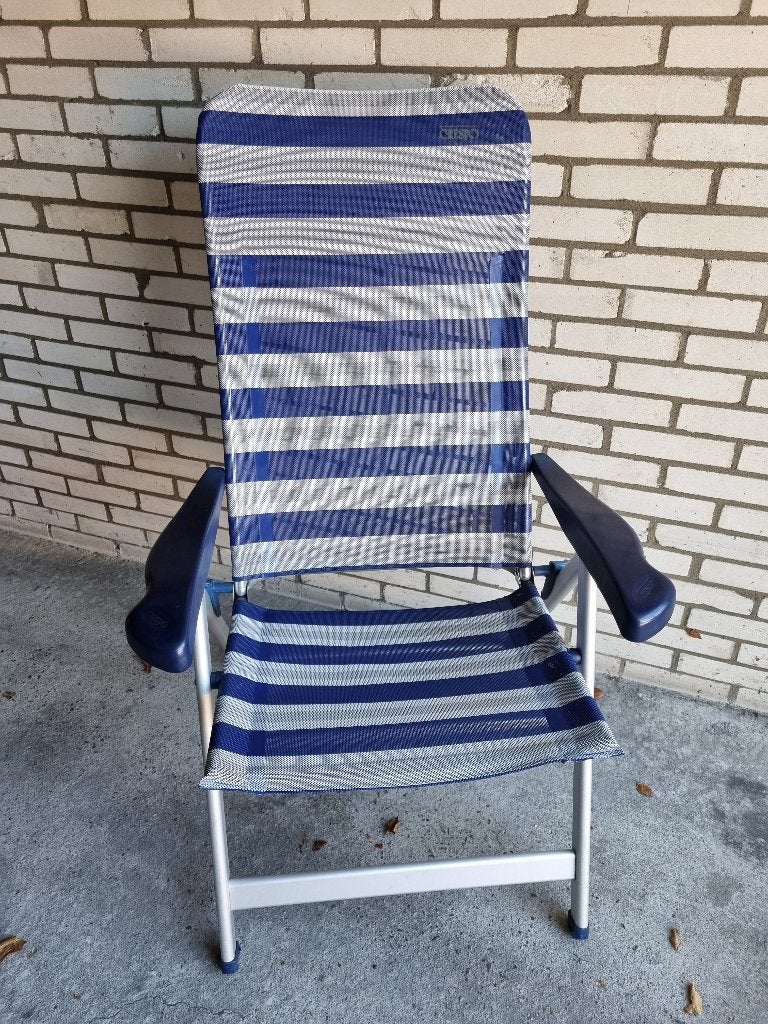 4 stuks Crespo AL 237  Blauw  tuin/campingstoel, Ophalen, Zo goed als nieuw