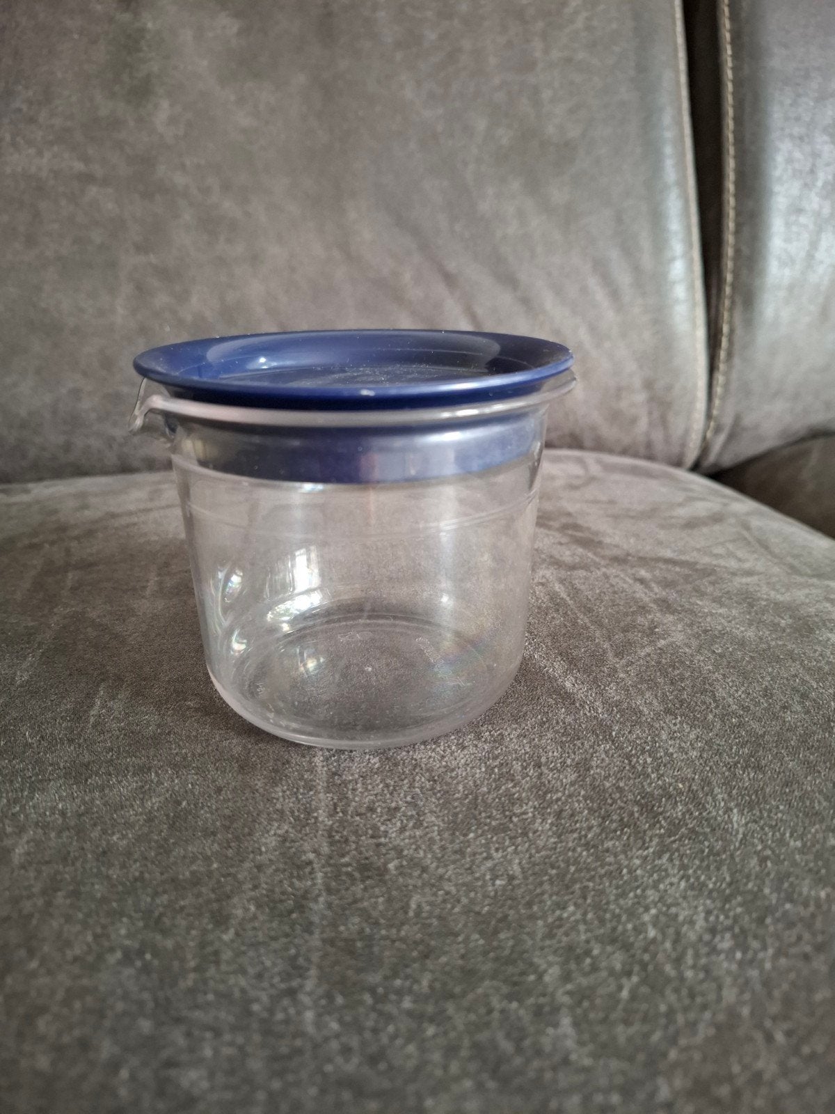 Tupperware bewaarkannetje met deksel 300 ml, Ophalen of Verzenden, Zo goed als nieuw, Blauw, Beker of Kan