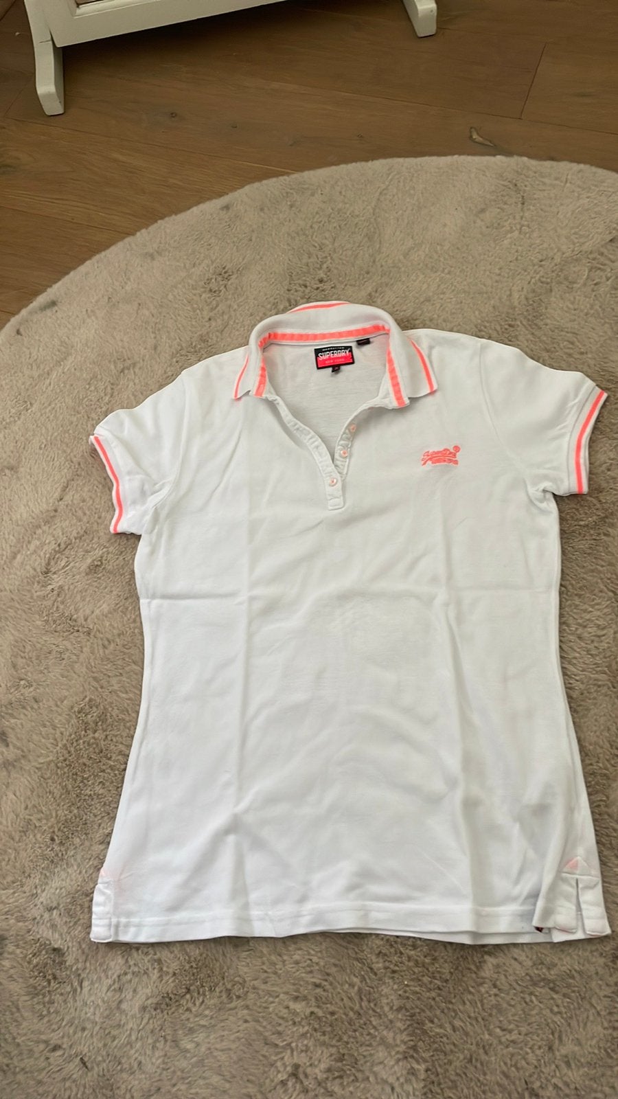 Superdry polo l, Wit, Maat 42/44 (L), Ophalen of Verzenden, Zo goed als nieuw