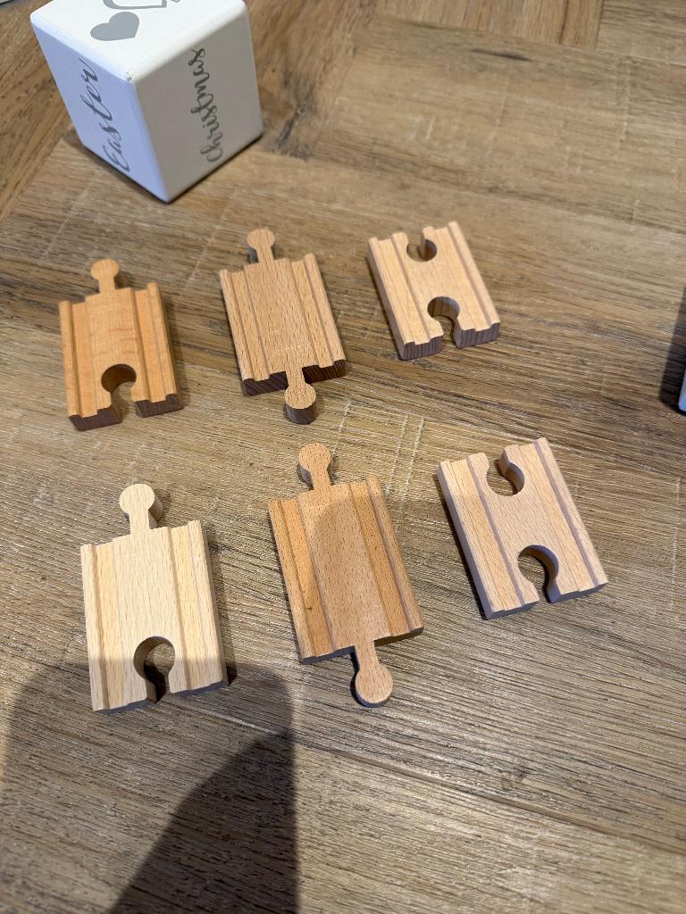 ZGAN 6x Brio houten trein connector spoor rails 33333 set, Ophalen of Verzenden, Zo goed als nieuw