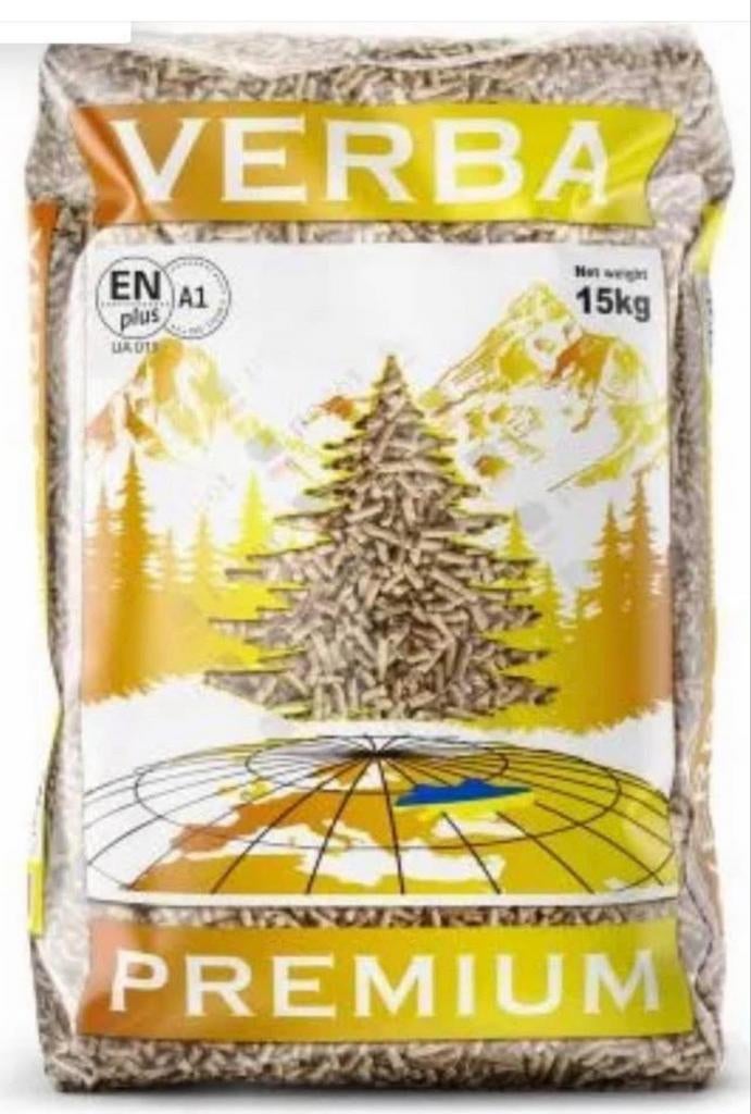 Verba Premium Houtpellets - Pallet (70 zakken), Minder dan 3 m³, Ophalen, Overige houtsoorten, Blokken