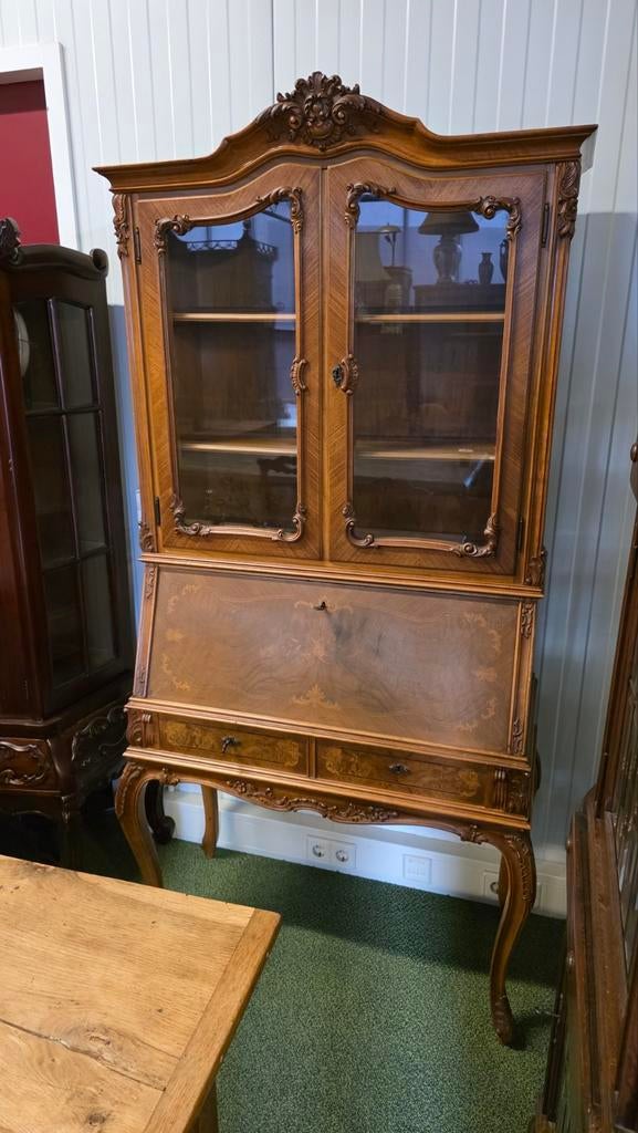 Notenhouten bureau case, Antiek en Kunst, Ophalen