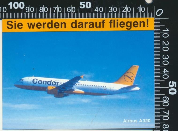 Sticker: Condor - Airbus A320, Ophalen of Verzenden, Zo goed als nieuw, Bedrijf of Vereniging