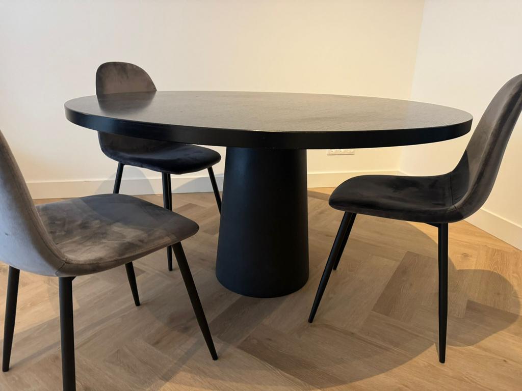 Moooi Container Tafel Zwart - 140cm, Huis en Inrichting, Tafels | Eettafels, Ophalen, Overige materialen, Gebruikt, 100 tot 150 cm