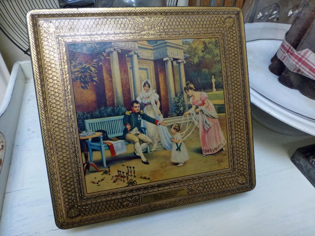 Prachtig frans brocante BLIK met mooie afbeelding NAPOLEON, Verzamelen, Ophalen of Verzenden, Gebruikt, Overige