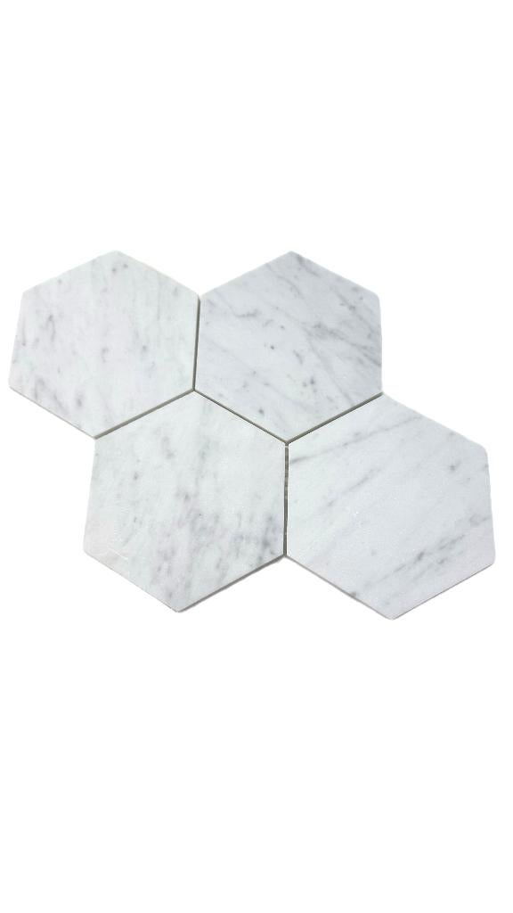 Mosaic Marmer Hexagon Bianco Carrara 150mm, Doe-het-zelf en Verbouw, Tegels, Verzenden, Wandtegels, Nieuw, 20 tot 40 cm