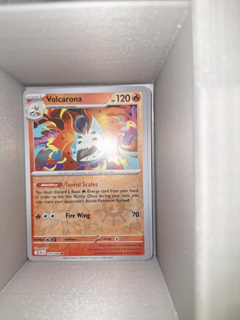 Volcarona 016/086 Reverse Holo Pokémon kaart, Ophalen of Verzenden, Nieuw, Losse kaart
