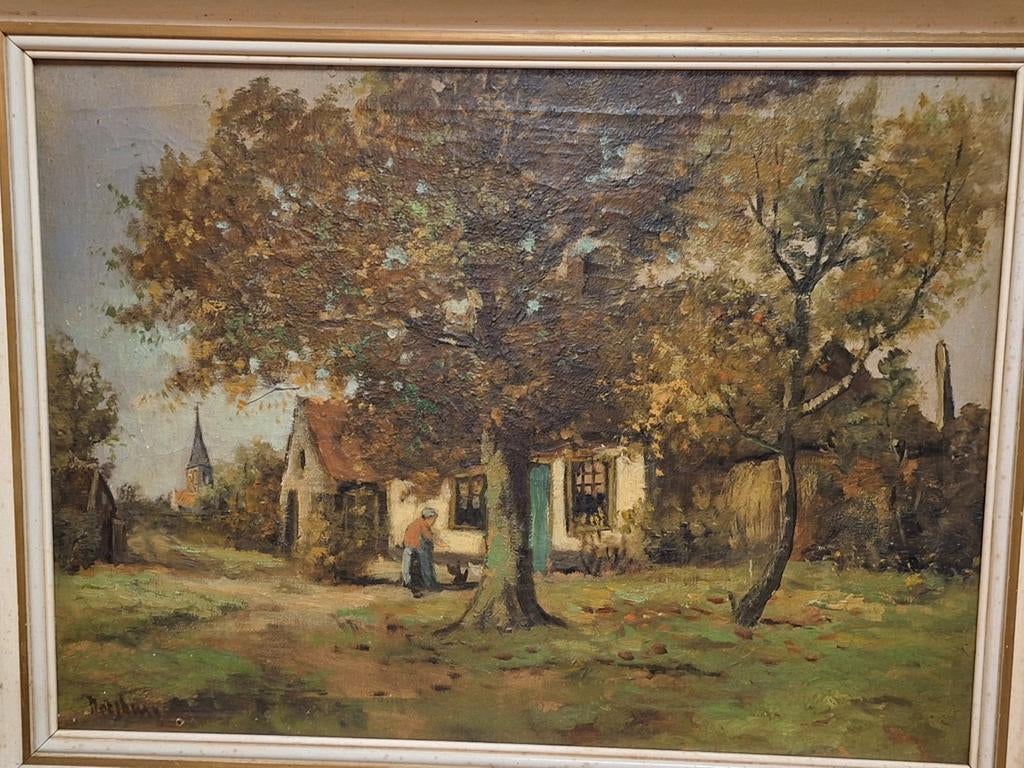 Larense School Schilderij - Neijhuis Gesigneerd, Antiek en Kunst, Kunst | Schilderijen | Klassiek, Ophalen of Verzenden