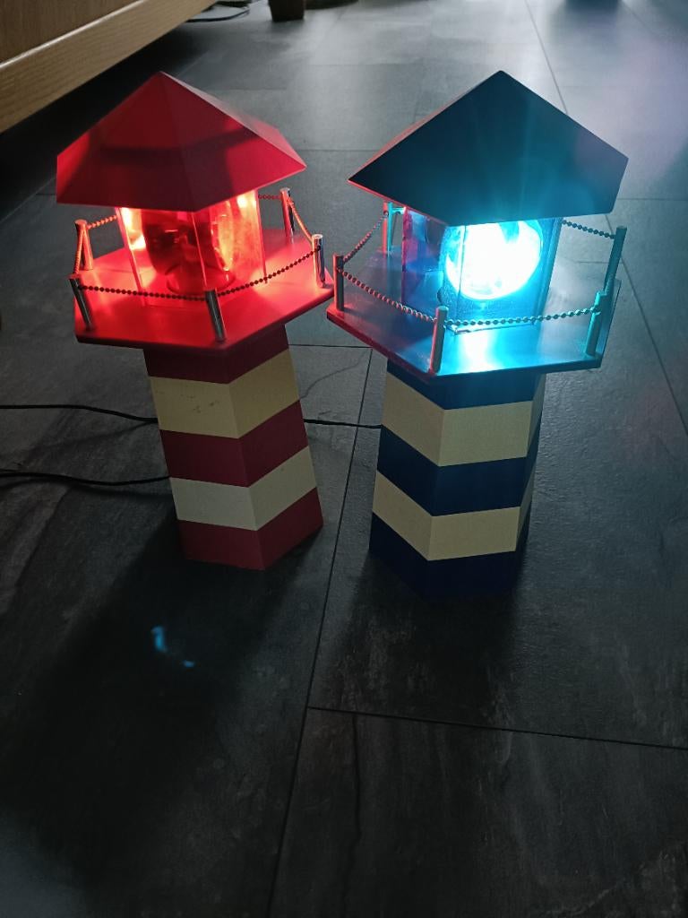 Vuurtoren lamp, Ophalen of Verzenden, Gebruikt, Kunststof, Minder dan 50 cm