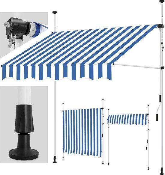 Markies blauw wit gestreept 300 cm. Nieuw., Nieuw, Ophalen of Verzenden, Minder dan 250 cm, Markies
