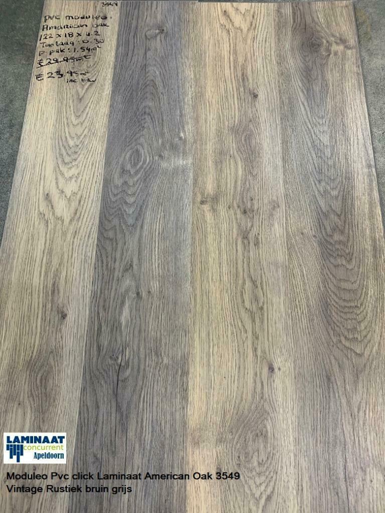 PVC Click Laminaat American Oak Rustiek Bruin 4,2mm dik, Ophalen of Verzenden, Nieuw