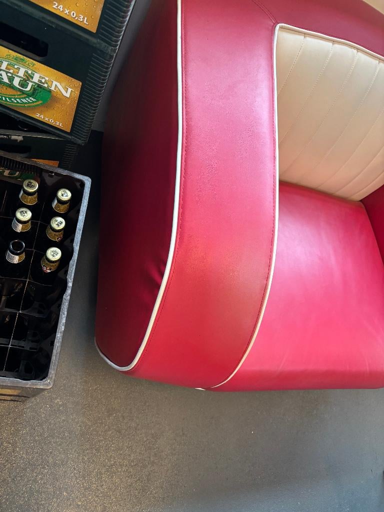 Amerikaanse retro fauteuille rood-wit, Ophalen, Huis en Inrichting