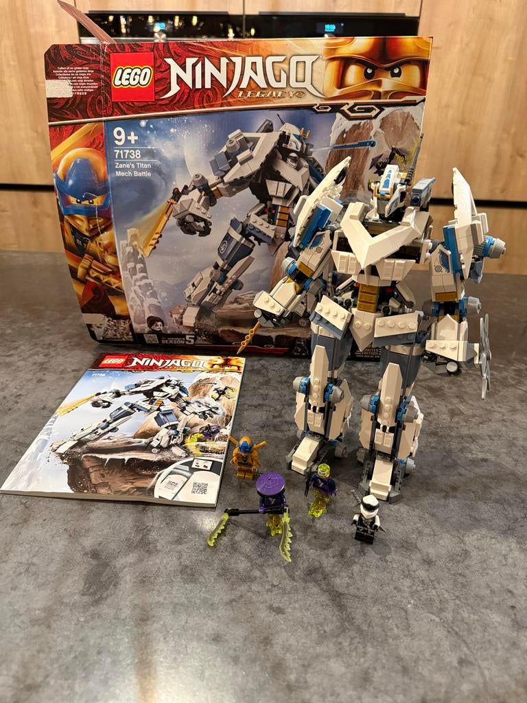 Lego Ninjago 71738 Zane's Titan Mech Battle -, Ophalen of Verzenden, Gebruikt, Complete set, Lego