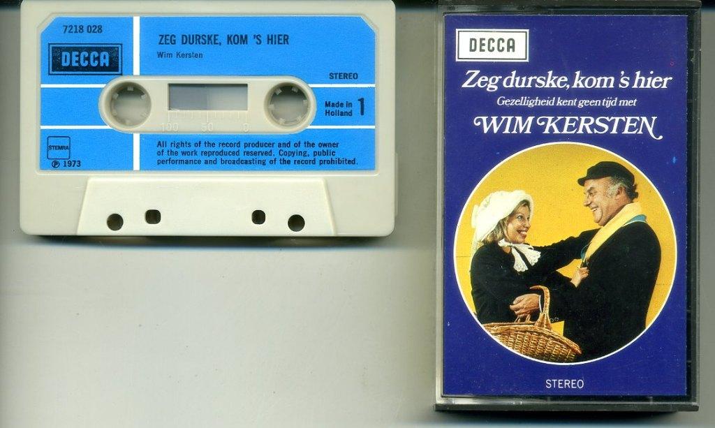 Wim Kersten Zeg durske, kom ’s hier 12 nr cassette 1973 ZGAN, Cd's en Dvd's, Cassettebandjes, Zo goed als nieuw, Origineel, Nederlandstalig