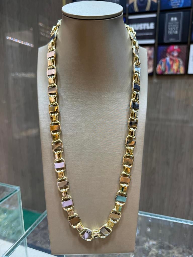 14KT Goud - 53.7 Gram - Ketting -PLATTE MAGNUM -Herenketting