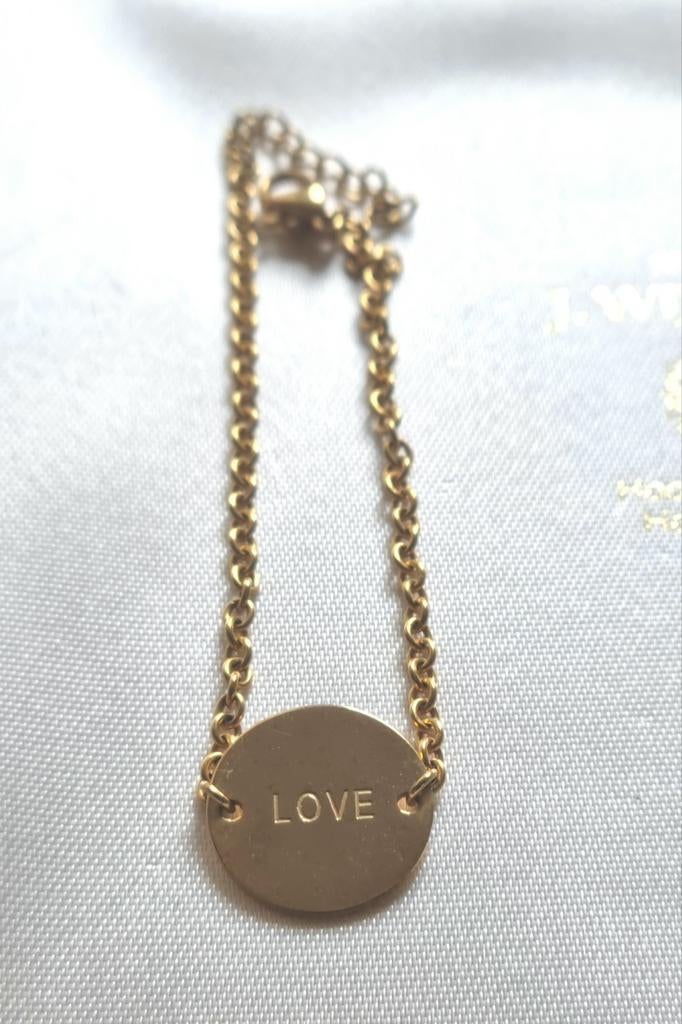 Armband Love My jewellery                   incl verzenden, Ophalen of Verzenden, Nieuw, Goud, Overige materialen