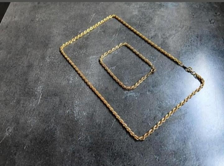 14 karaats Rope kettingen en armband, Ophalen, Zo goed als nieuw, Goud, Overige materialen