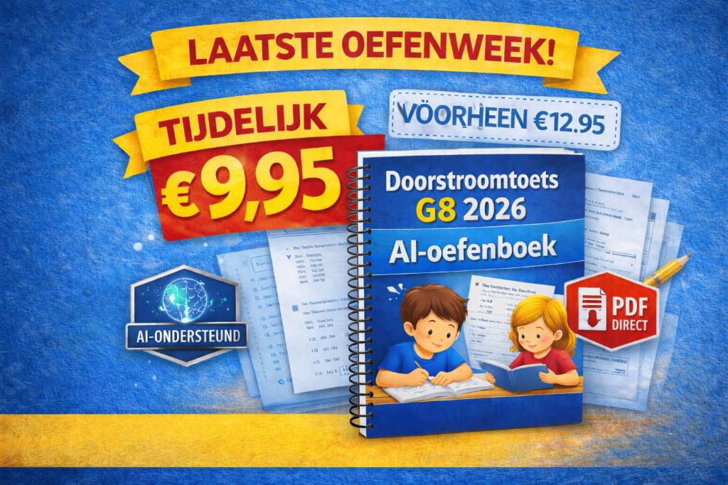 Doorstroomtoets 2026 groep 8:AI-oefenboek+antwoorden, Boeken, Schoolboeken, Nieuw, Nederlands, Overige niveaus, Ophalen