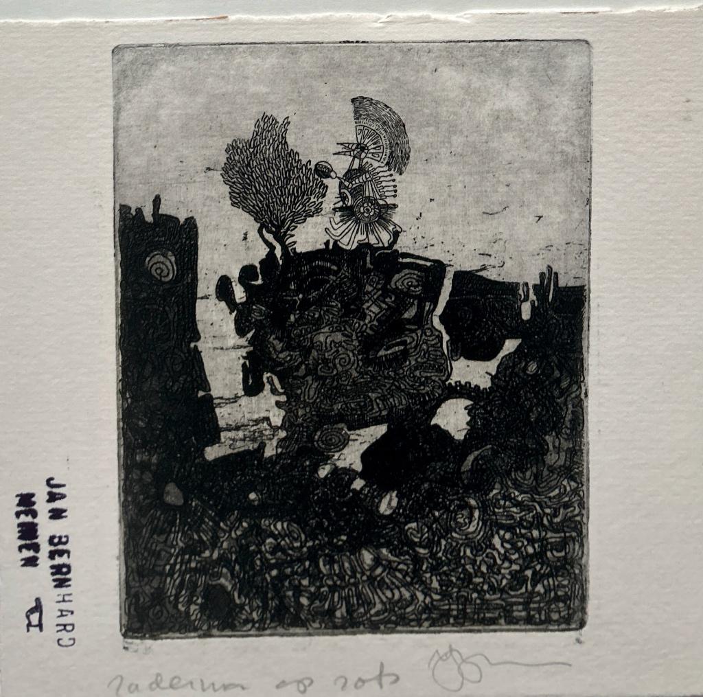 2 etsen Jan Bernard Meinen in passe-partout, Antiek en Kunst, Verzenden