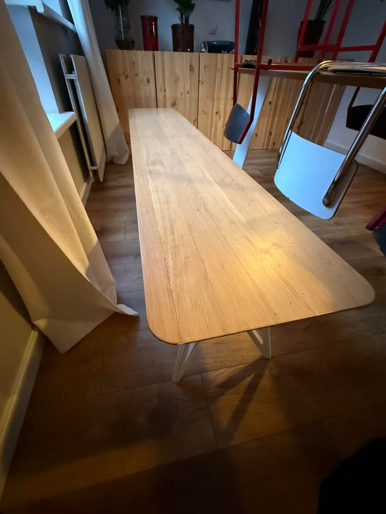 Studio Henk bank, Huis en Inrichting, Tafels | Eettafels, Zo goed als nieuw, 50 tot 100 cm, 200 cm of meer, Vier personen, Rechthoekig