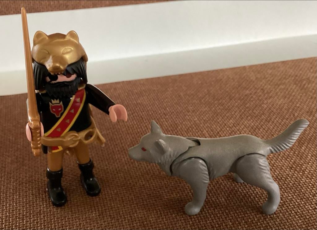 Playmobil Wolfman met Wolf, Ophalen of Verzenden, Zo goed als nieuw, Los playmobil