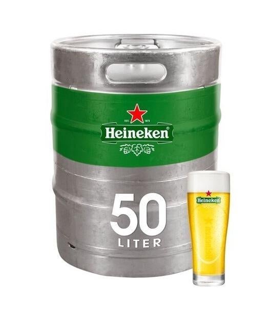 3x Heineken Bier 50 L fust, Ophalen, Nieuw, Overige