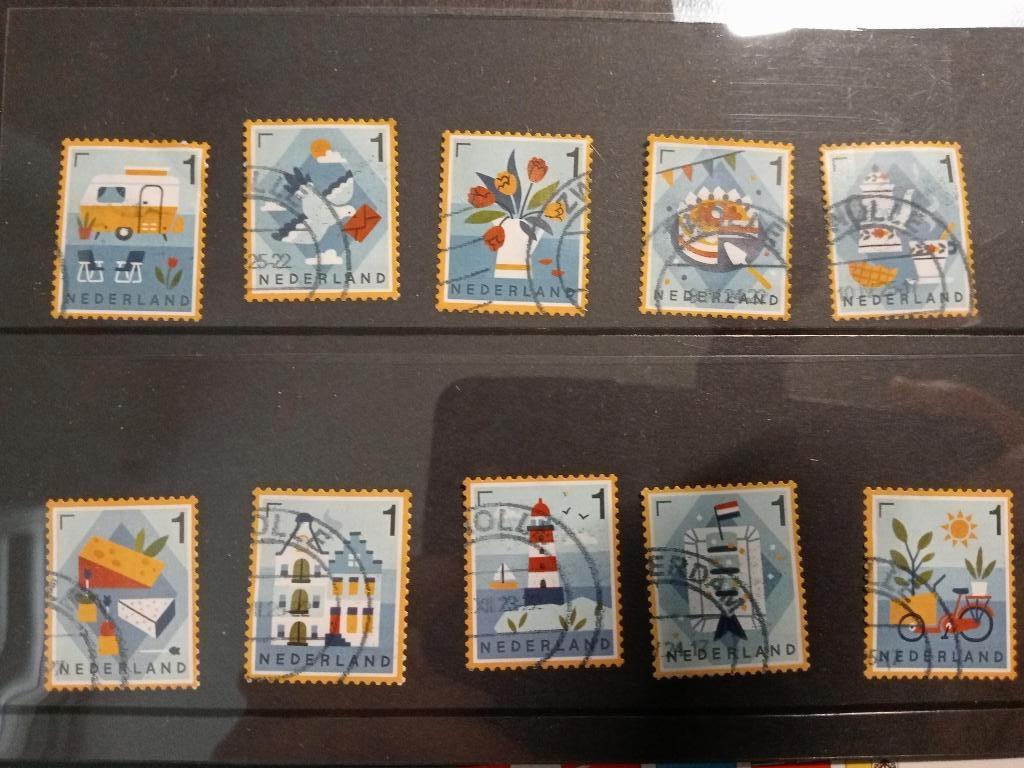 Nederland 2023 typisch hollands complete serie van 10, Verzenden, Na 1940, Gestempeld