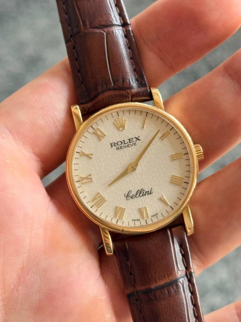 Rolex Cellini 5115 - Anniversary dial - Long Gold Buckle, Rolex, Polshorloge, Overige materialen, Ophalen of Verzenden