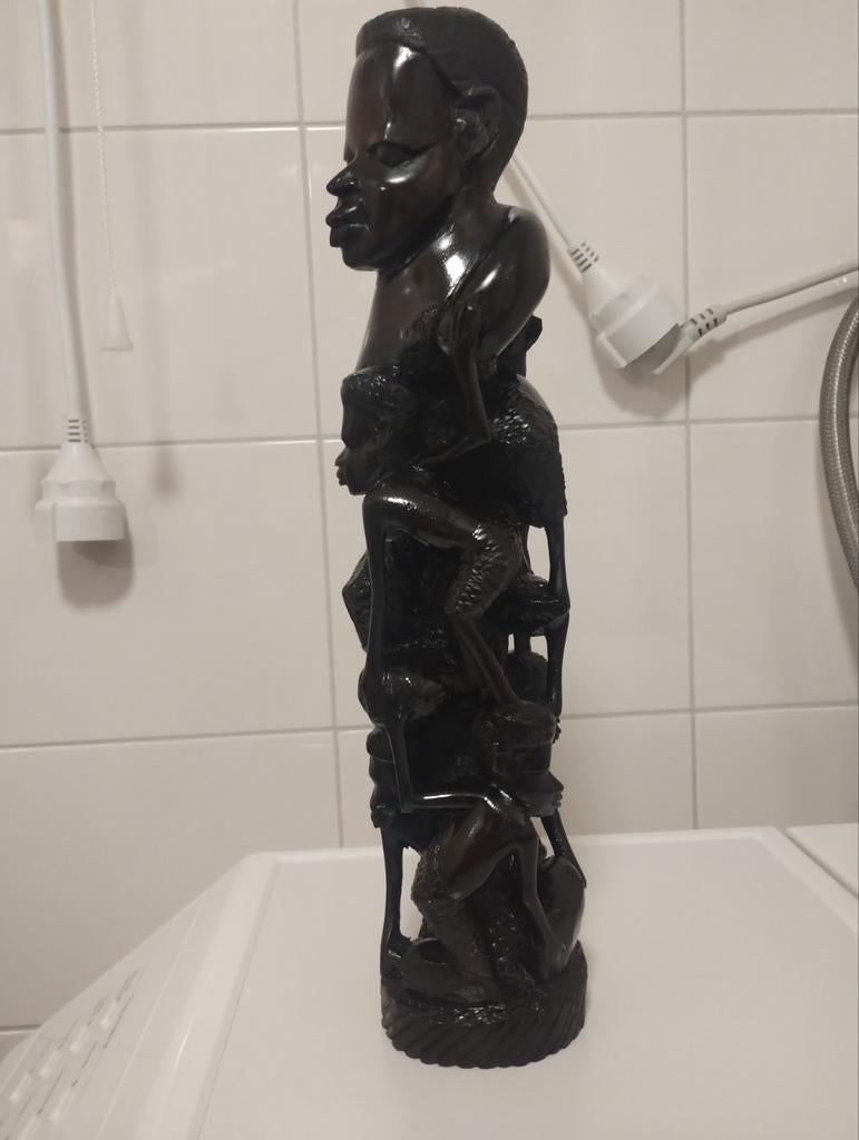 Oud ebbenhouten Makonde Tree of Life beeld, Antiek en Kunst, Ophalen of Verzenden