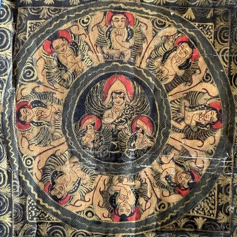 Traditionele Nepalese mandala thangka, Huis en Inrichting, Ophalen of Verzenden, Gebruikt