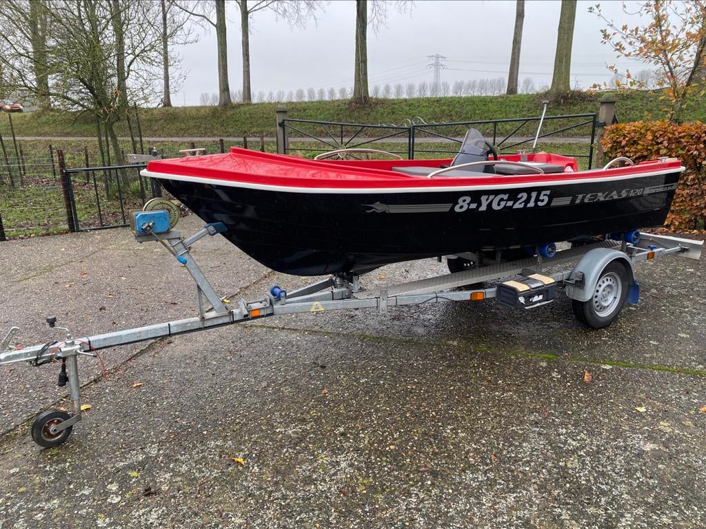 Zeer mooie consoleboot/visboot/tourboot Texas 420, Ophalen, Tot 10 pk, Zo goed als nieuw, 3 tot 6 meter