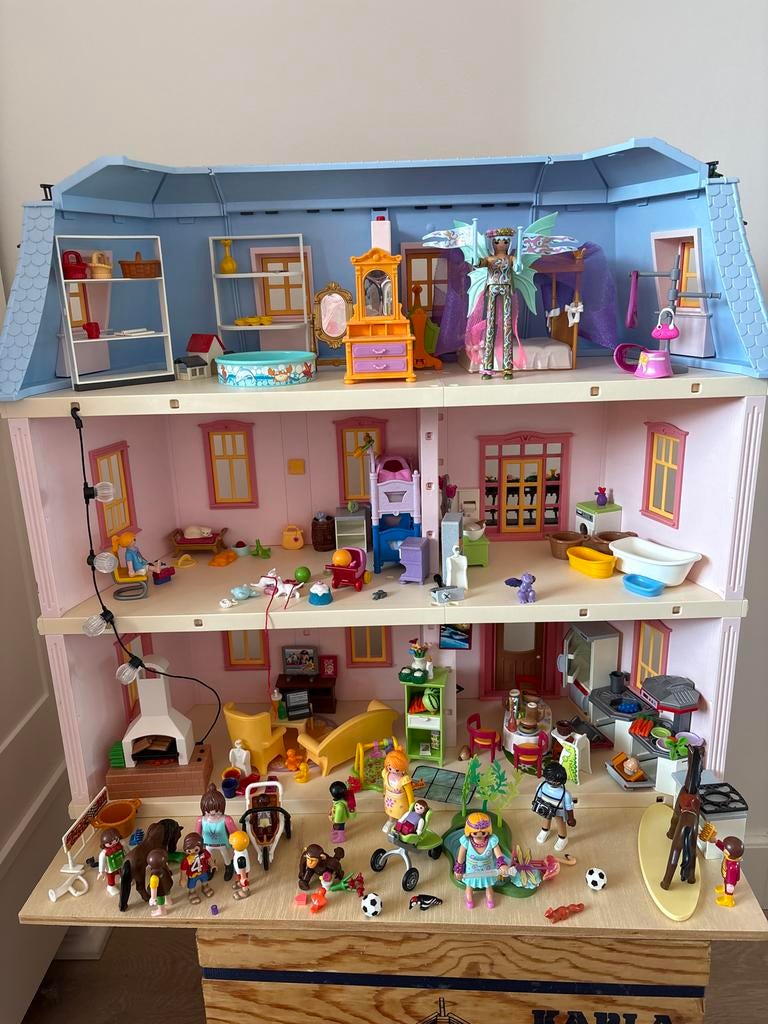 Groot Playmobil Poppenhuis met Veel Accessoires, Ophalen, Gebruikt, Poppenhuis
