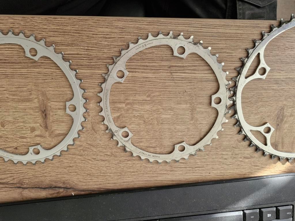 Campagnolo voorbladen retro, Ophalen of Verzenden, Zo goed als nieuw, Crankstel of Pedalen