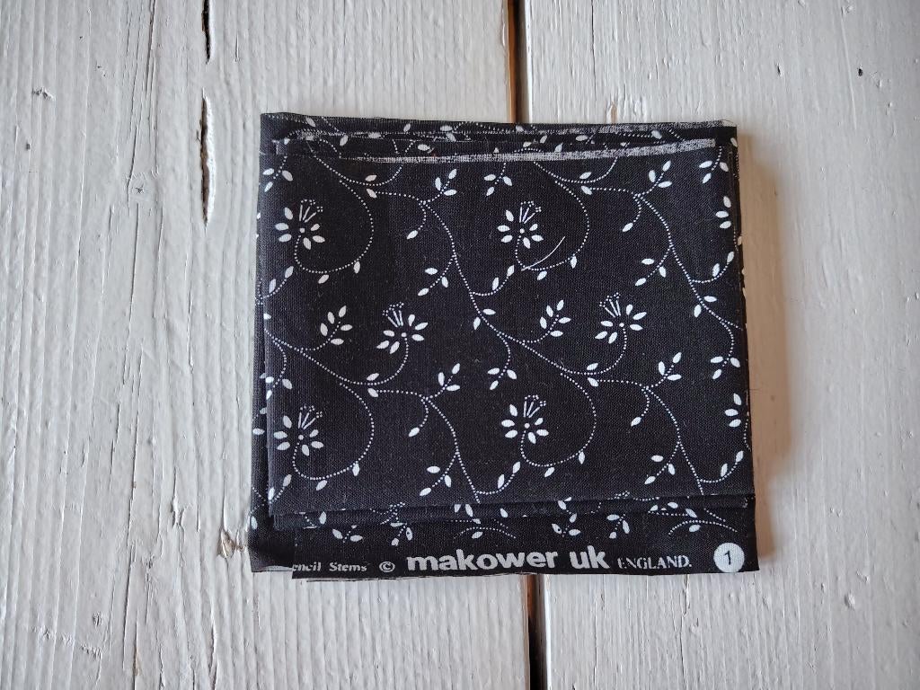 Prachtige quiltstof zwart/wit Makower UK England, Zwart, Nieuw, Ophalen of Verzenden, 30 tot 120 cm
