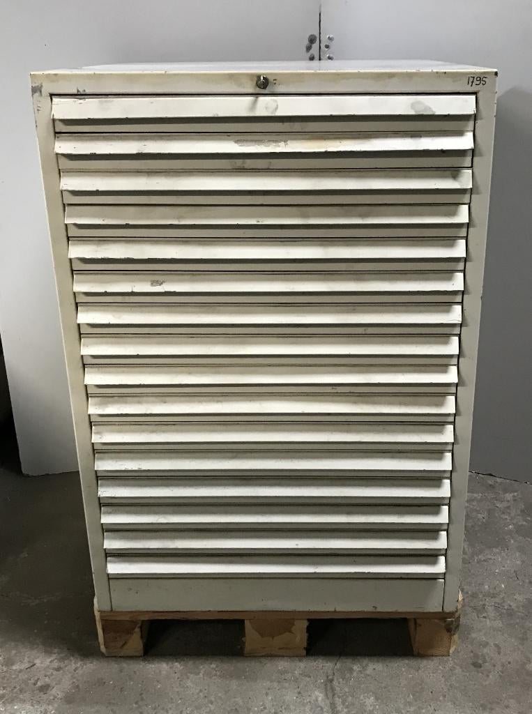 Ladekast, 16 laden, 76x75x108 cm, gereedschap, Ophalen, Gebruikt, 5 laden of meer, 100 tot 150 cm