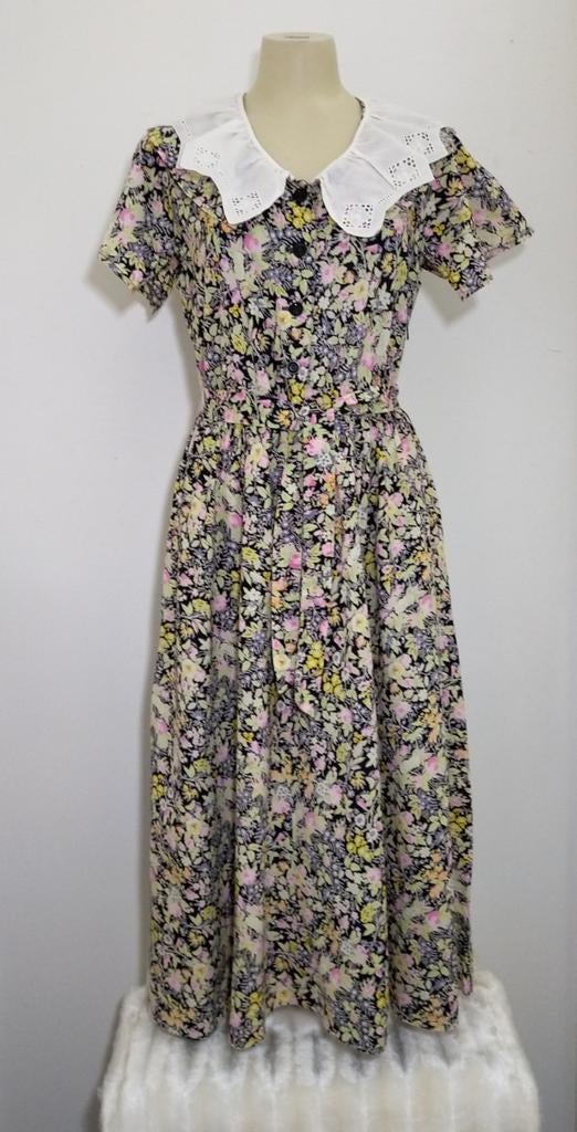 Katoenen jurk met bloemendessin van Luisa Spagnoli, Kleding | Dames, Jurken, Verzenden, Zo goed als nieuw, Maat 38/40 (M), Overige kleuren