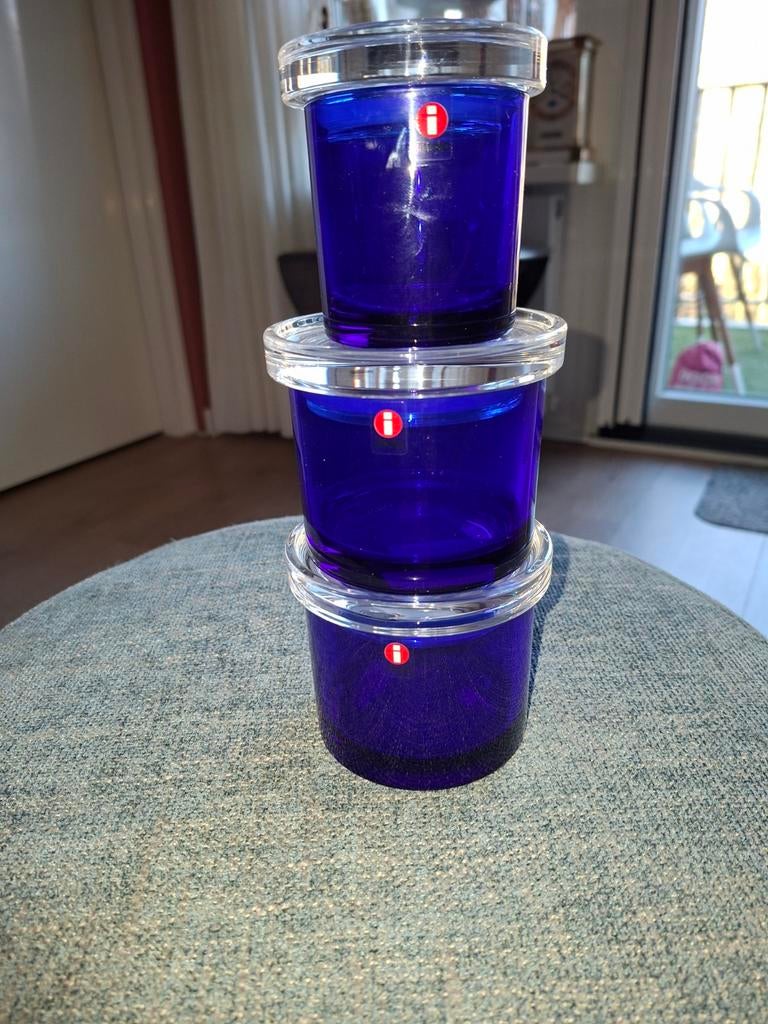 Iittala jars (voorraadpotjes) Kobaltblauw, Ophalen, Zo goed als nieuw
