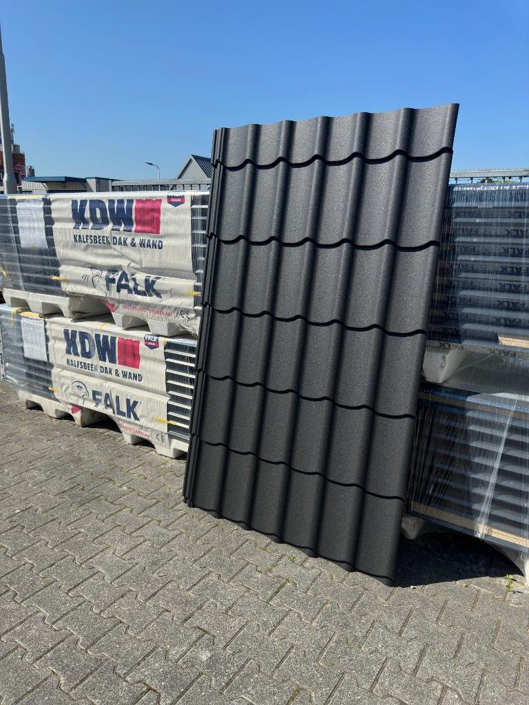 Dakpanplaten Zwart uit Voorraad €12,63 m2 / Sandwichpanelen, Ophalen, Nieuw, Overige materialen, Minder dan 20 mm