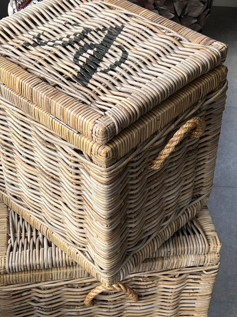 Set van 3 rotan kisten “Batavia” grootste is €70 een koopje!, Ophalen of Verzenden, Nieuw, 50 tot 100 cm, Minder dan 50 cm